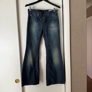 2000s Diesel Dark Blue Flared Jeans